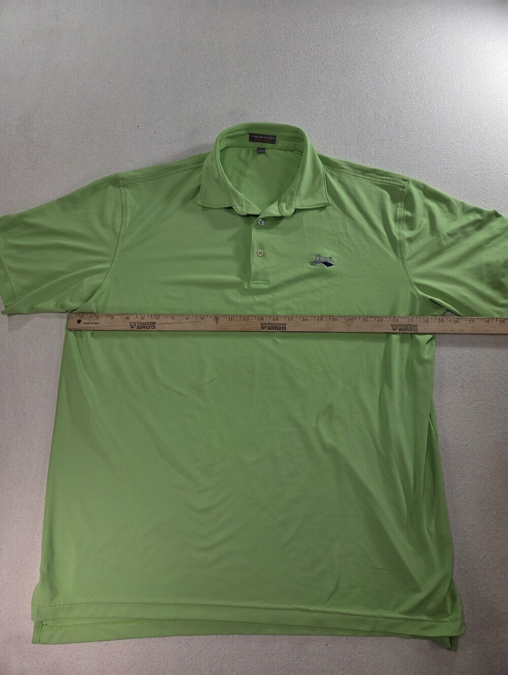 Peter Millar Summer Comfort Green Polo XL Bridge Logo - Picture 4 of 7